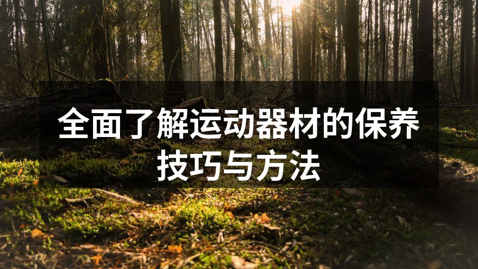 全面了解运动器材的保养技巧与方法
